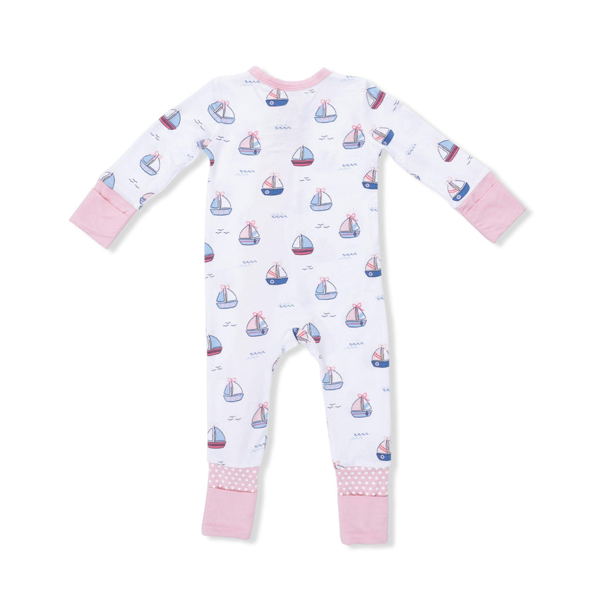 Bubbly Sailboats Pink - Convertible Romper