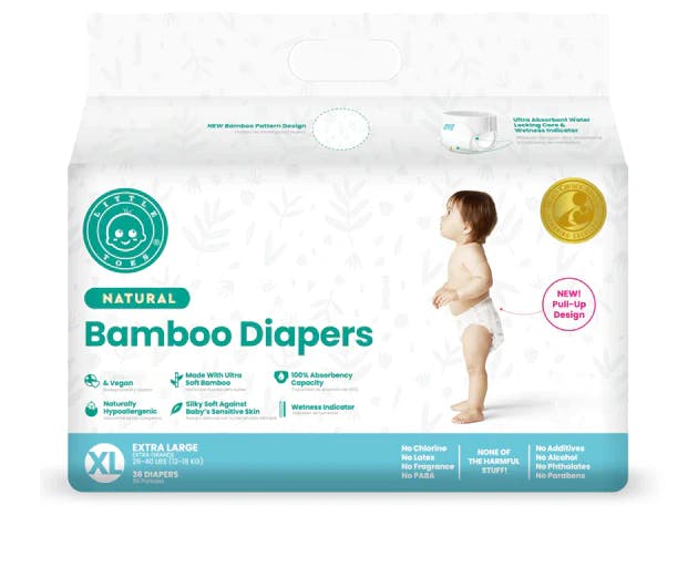 Bamboo Diapers (36 Count), Color-Clear