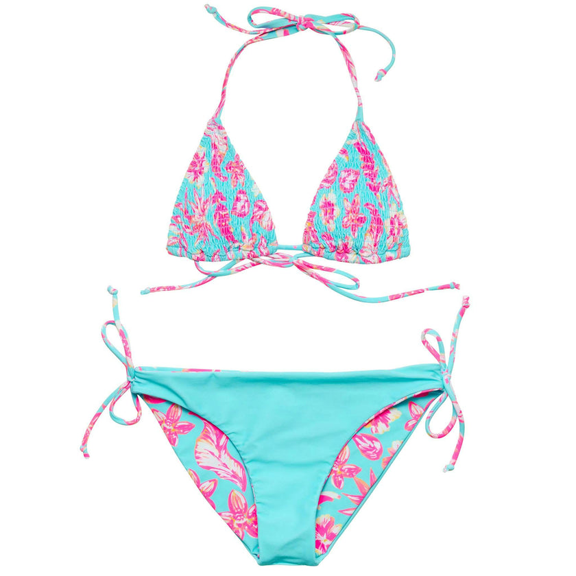Tropical Glow Teen Recycled Triangle Bikini