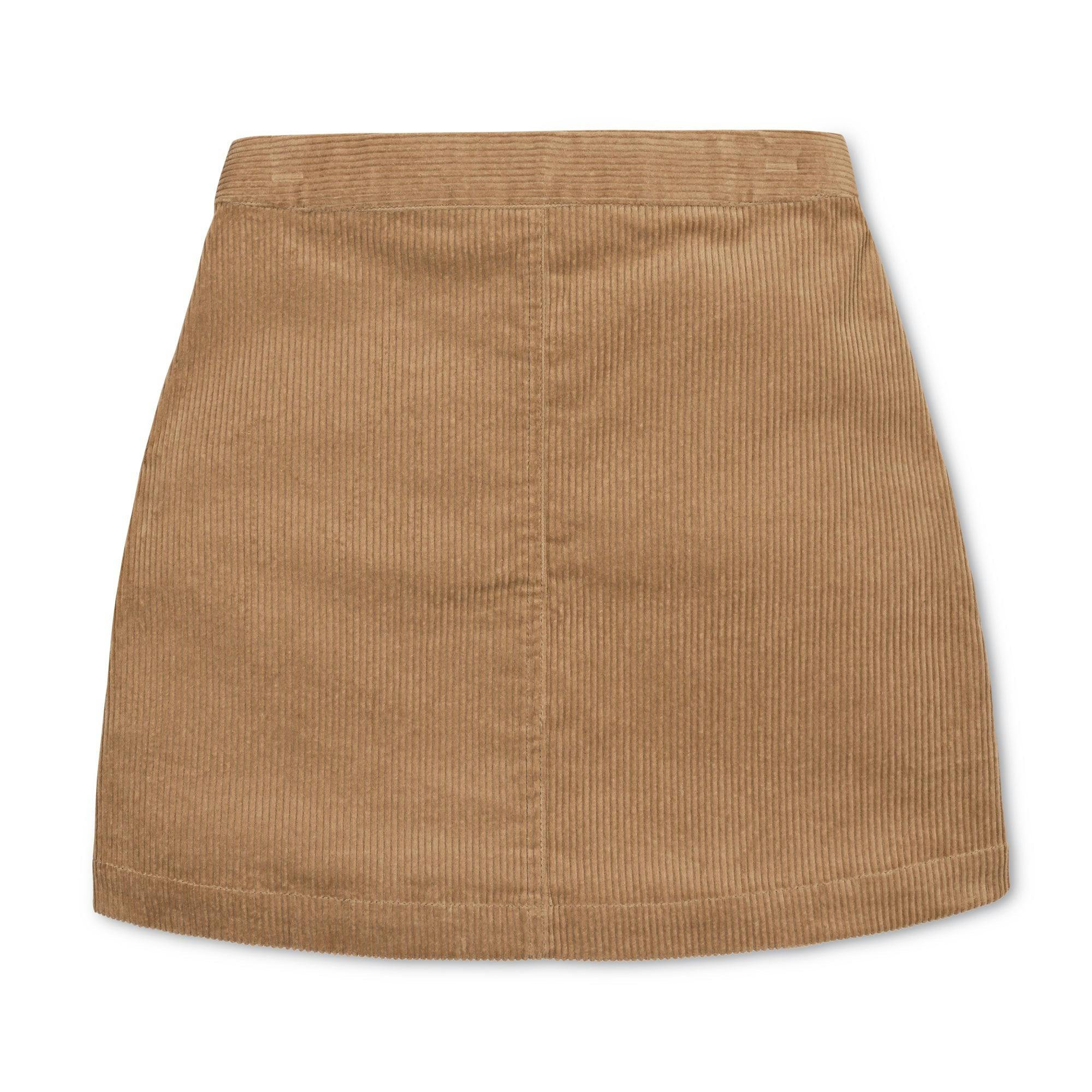 Organic Corduroy Button Front Skirt