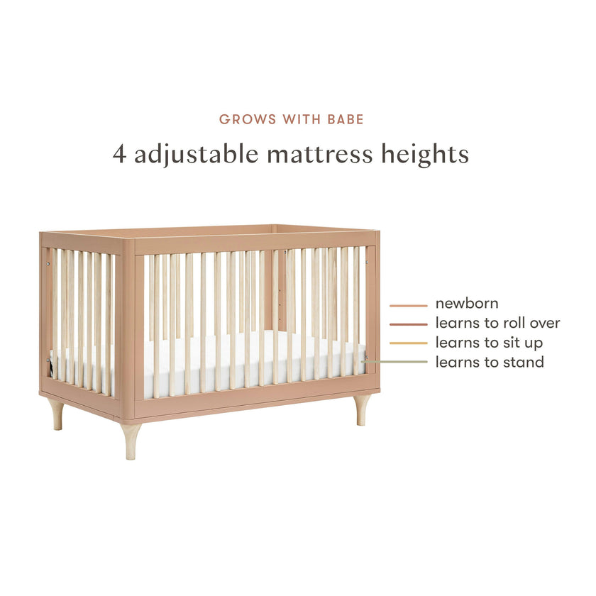 Babyletto Lolly 3-in-1 Convertible Crib with Toddler Bed Conversion Kit