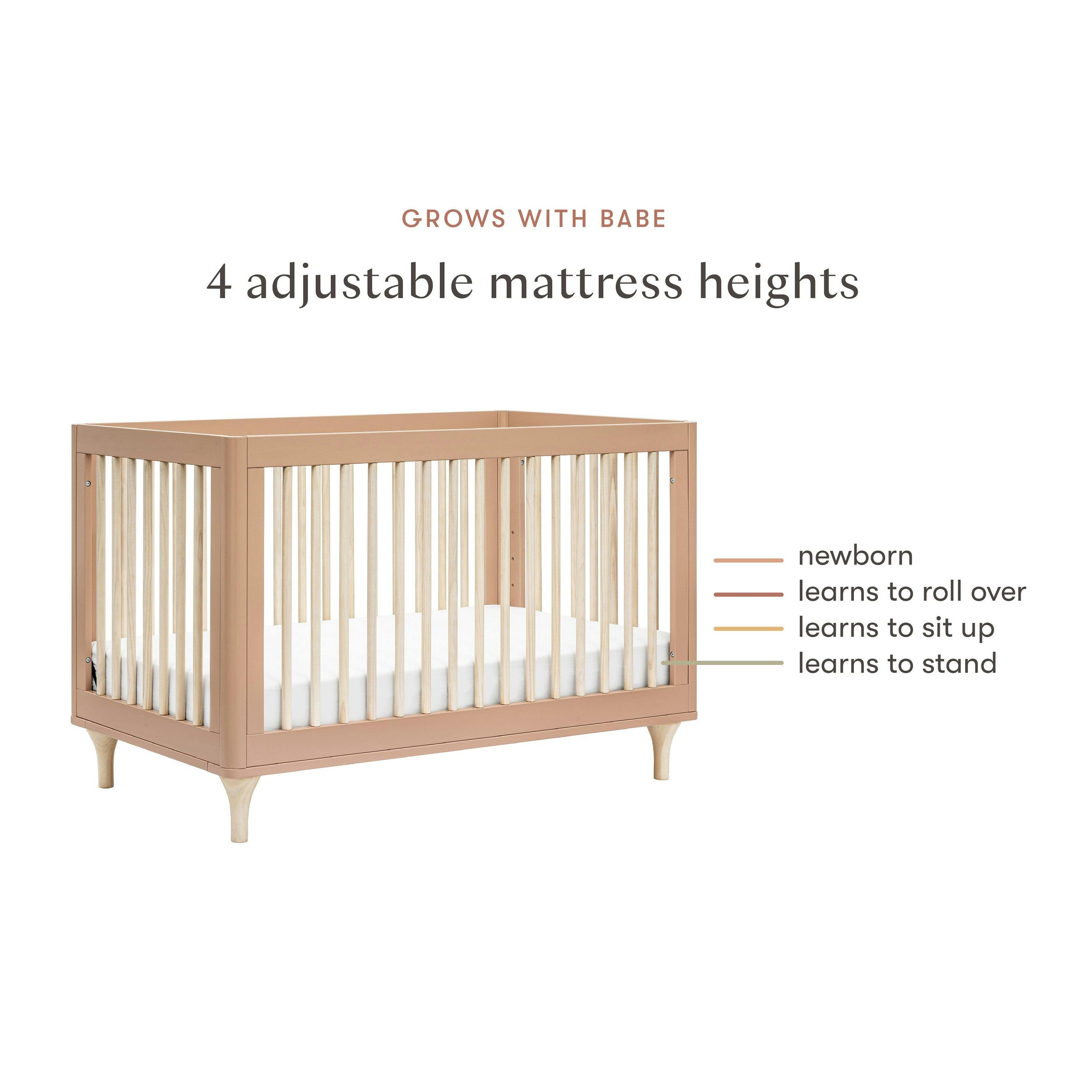 Babyletto Lolly 3-in-1 Convertible Crib with Toddler Bed Conversion Kit