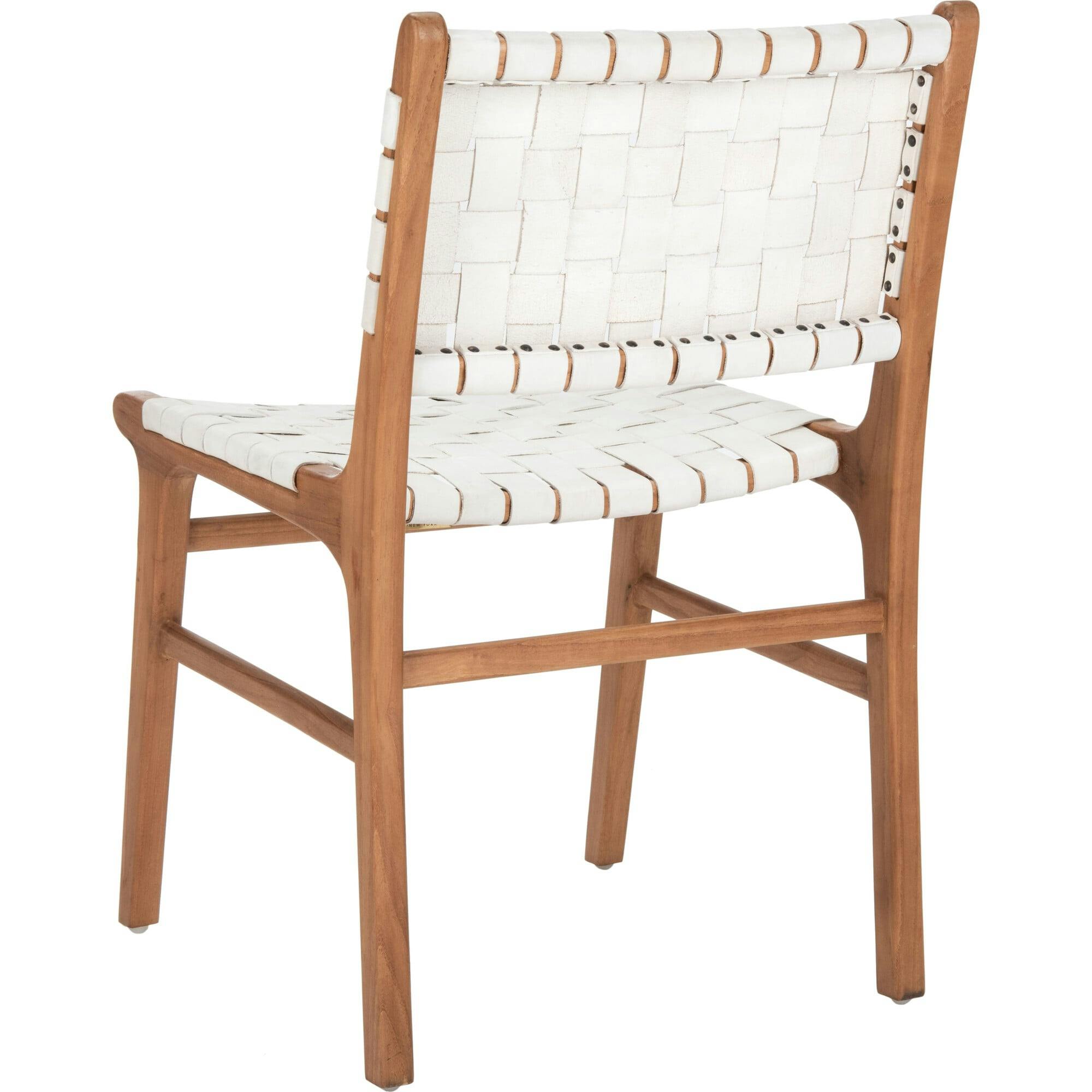 Taika Woven Leather Accent Chair