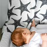 XL Starfish Print Muslin Multi-Purpose Square Blanket