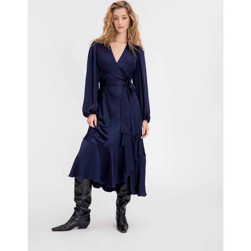 Women's Long Sleeve Blaire Dress, Navy