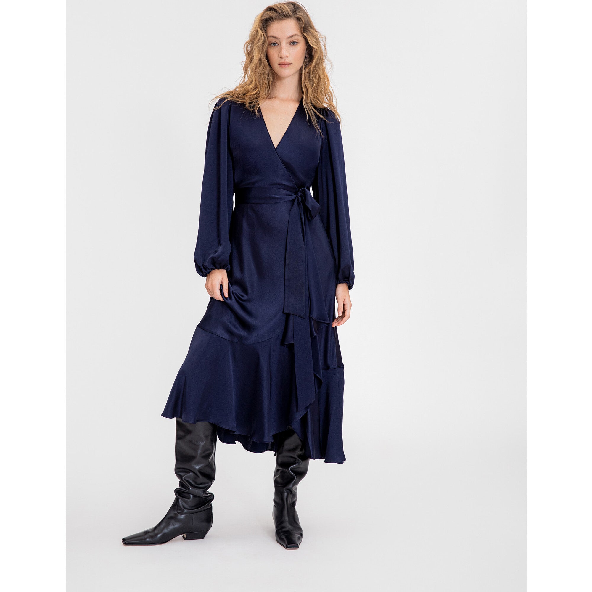 Women's Long Sleeve Blaire Dress, Navy