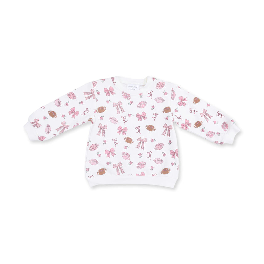 Footballs and Bows - Oversized Sweatshirt and Baby Bells