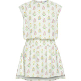 Josie Dress White Floral Block Print