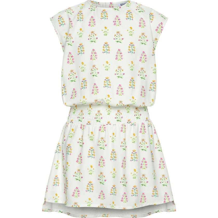Josie Dress White Floral Block Print