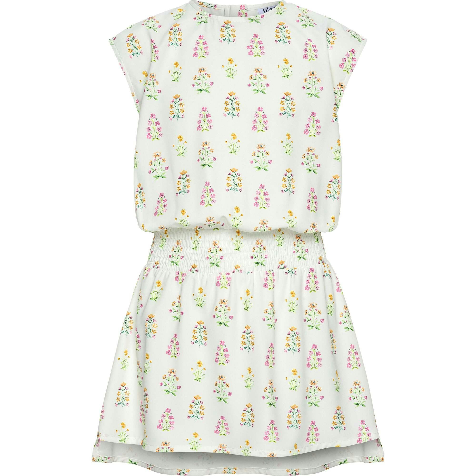 Josie Dress White Floral Block Print