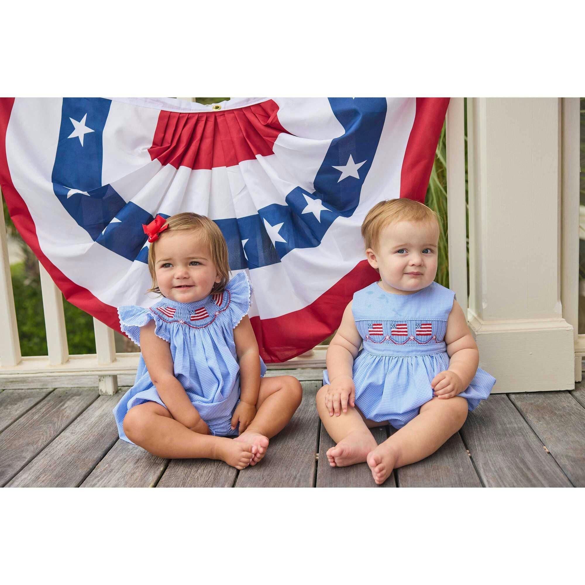 Smocked Apron Bubble - Flags
