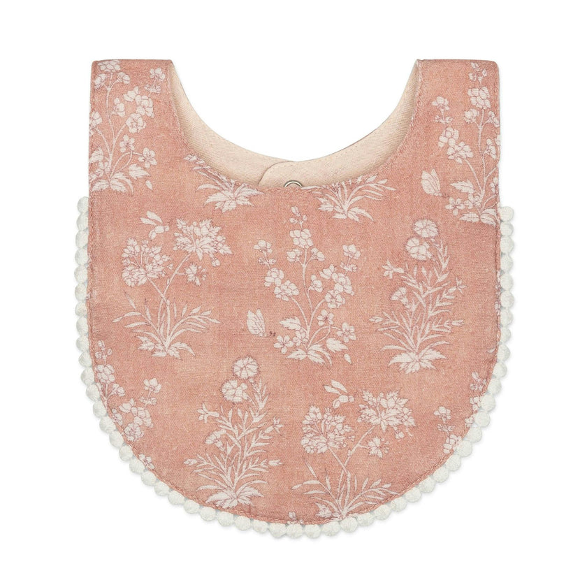 Violet Wildflower Cotton Baby Bib (3 Pack)