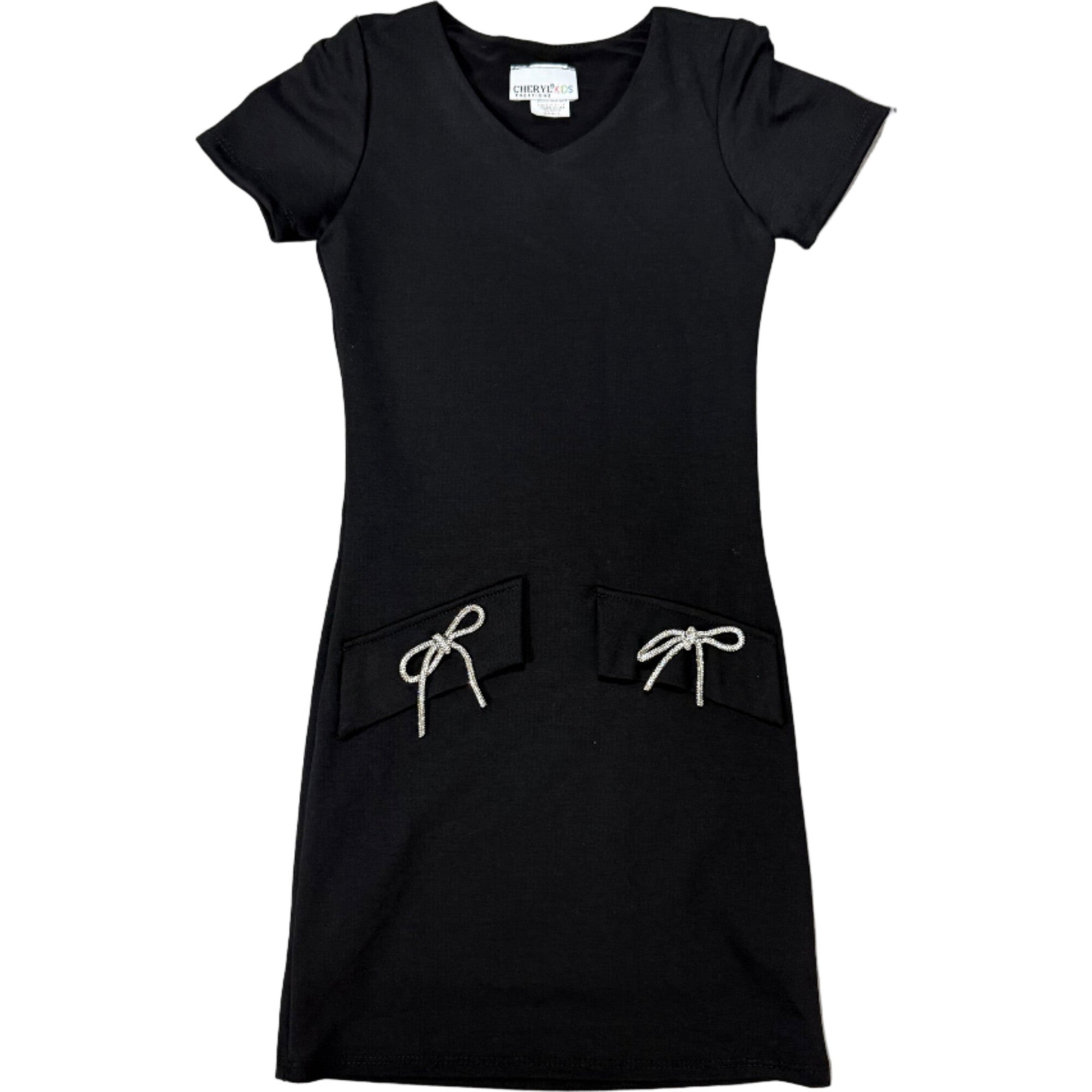 Girls ShortSleeve Dress With Bow