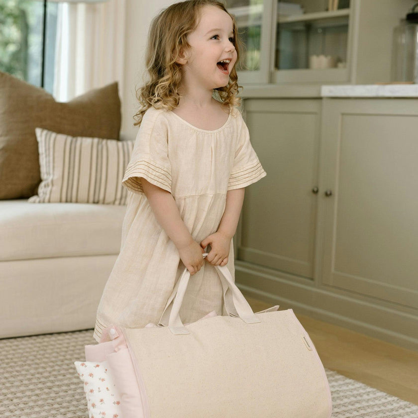 Organic Portable Bedding Set- Petal