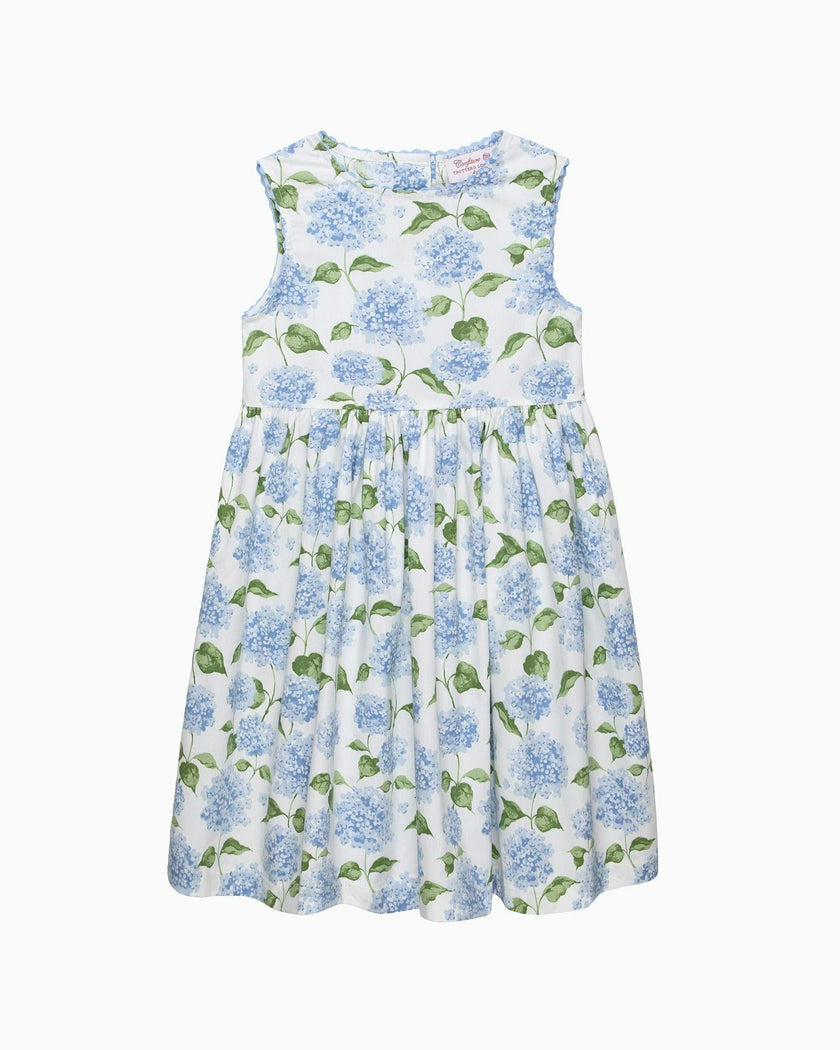 Adelina Summer Dress in Pale Blue Hydrangea