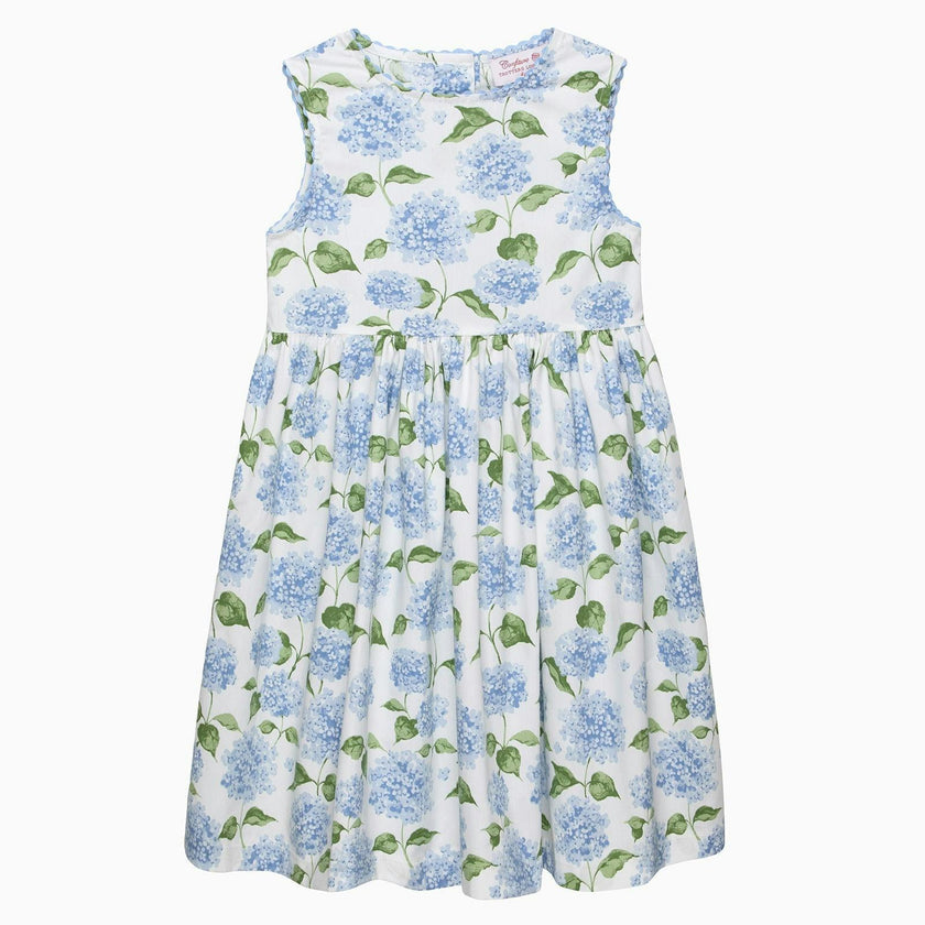 Adelina Summer Dress in Pale Blue Hydrangea