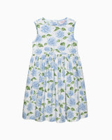 Adelina Summer Dress in Pale Blue Hydrangea