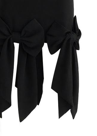 Black Elliston Bow-Tail Dress