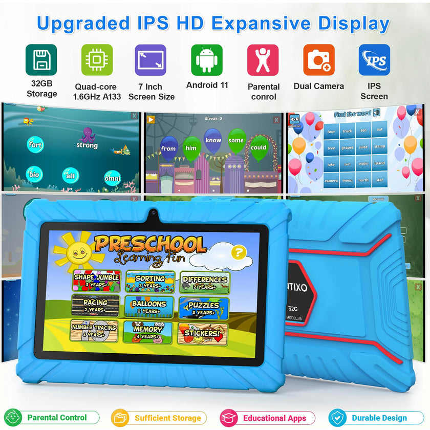 Contixo V8 32GB 7"" Kids Contixo Academy Tablet