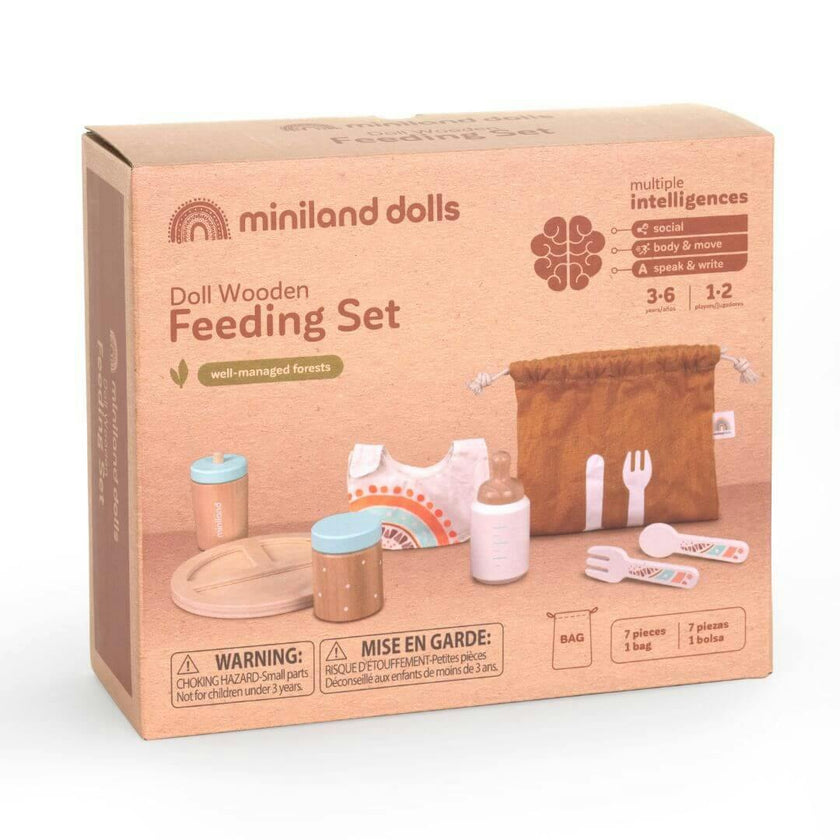 Wooden Feeding Set Doll Accessory Play Set