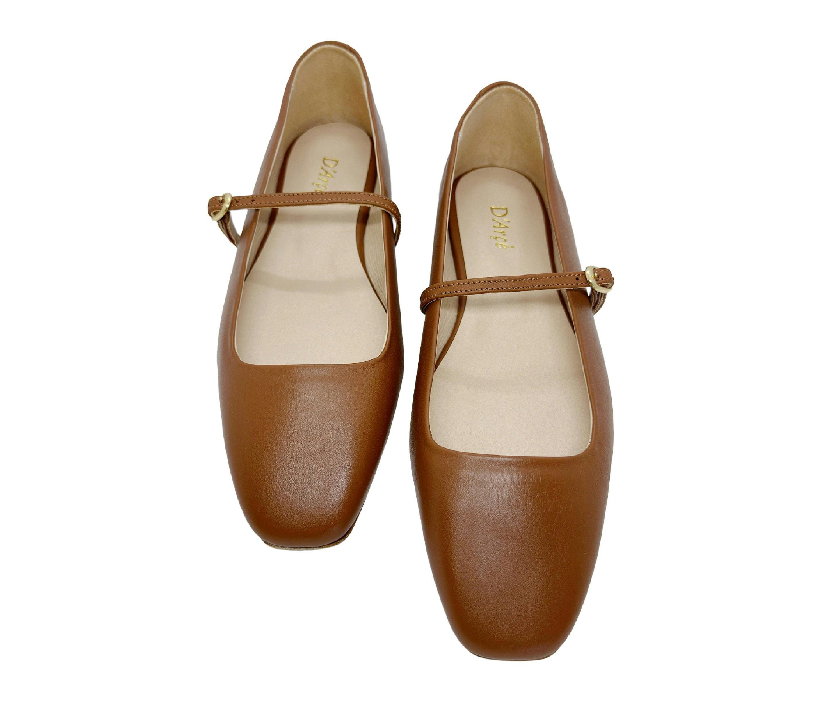 Hilda Mary Jane Ballet flats - Cognac