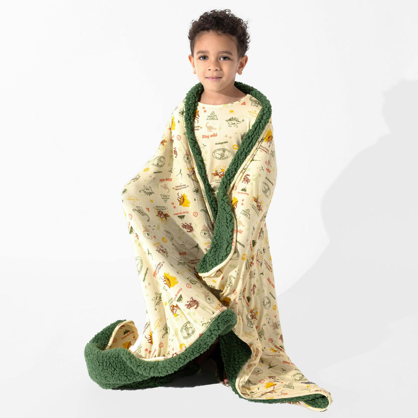 Jurassic Park: Origins Bamboo Sherpa Blanket