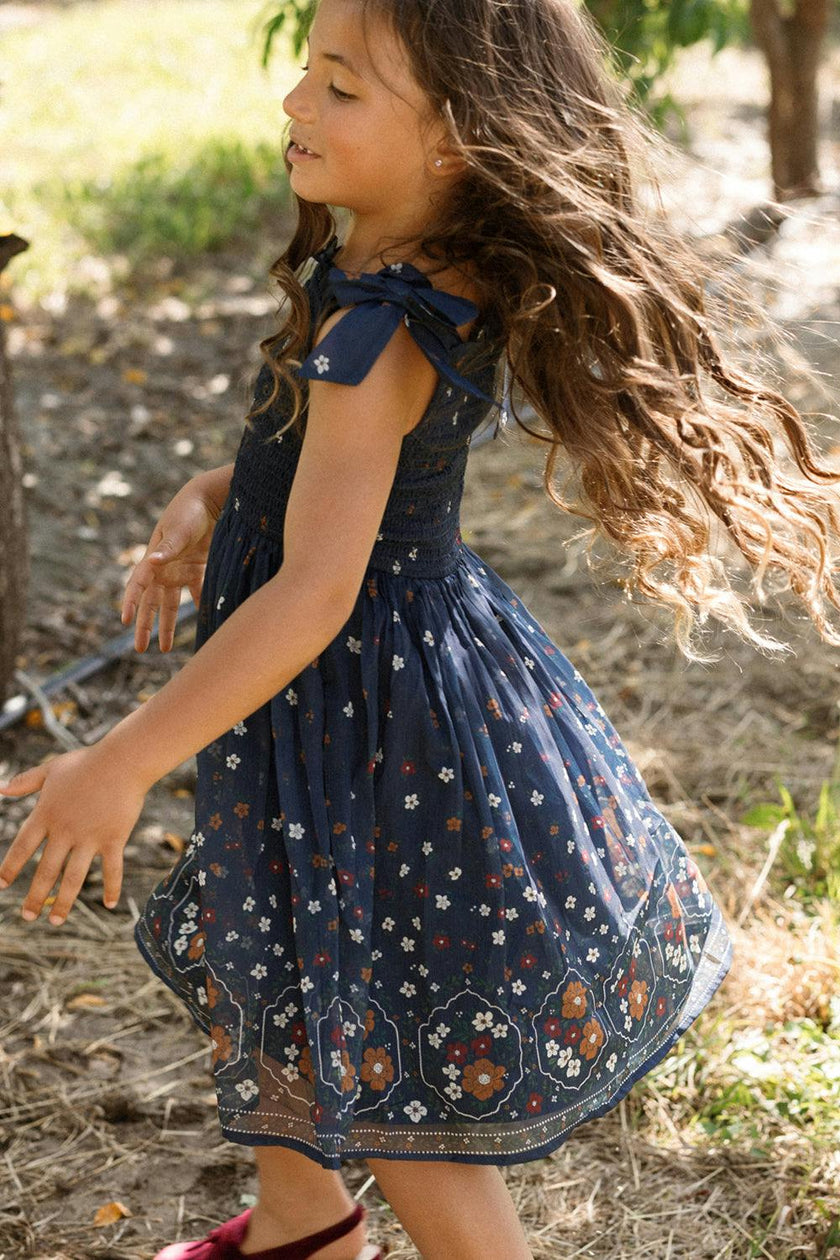 Mini Rayna Dress in Midnight Cascading Floral