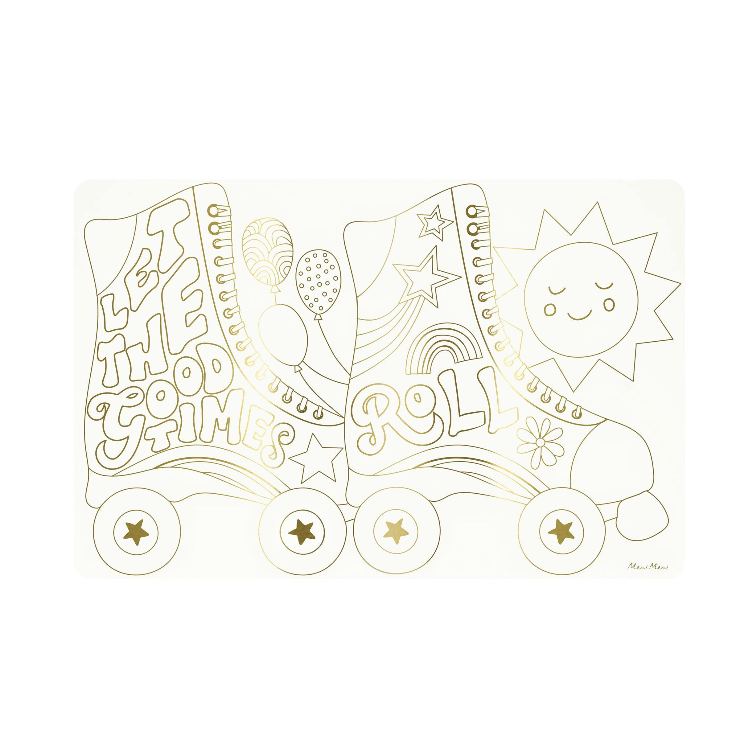 Happy Icons Coloring Placemats