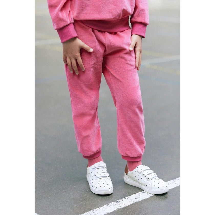 BONTON Bubblegum Velour Jogg Sweatpants