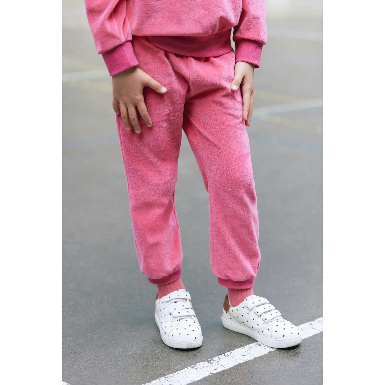 BONTON Bubblegum Velour Jogg Sweatpants