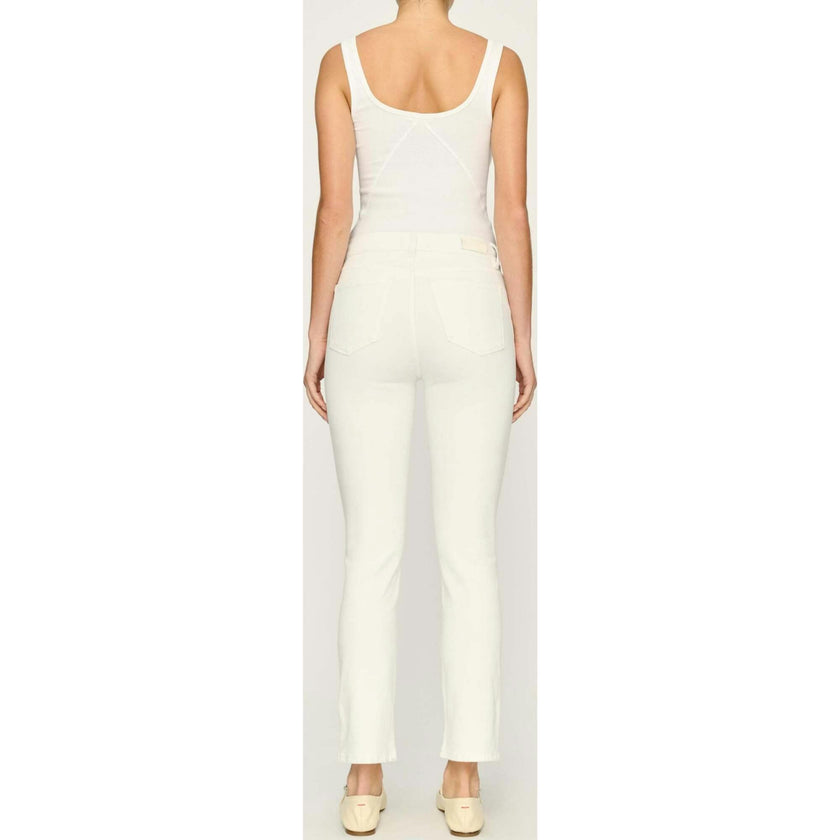 Mara Straight Mid Rise Instasculpt 27" Jeans | White