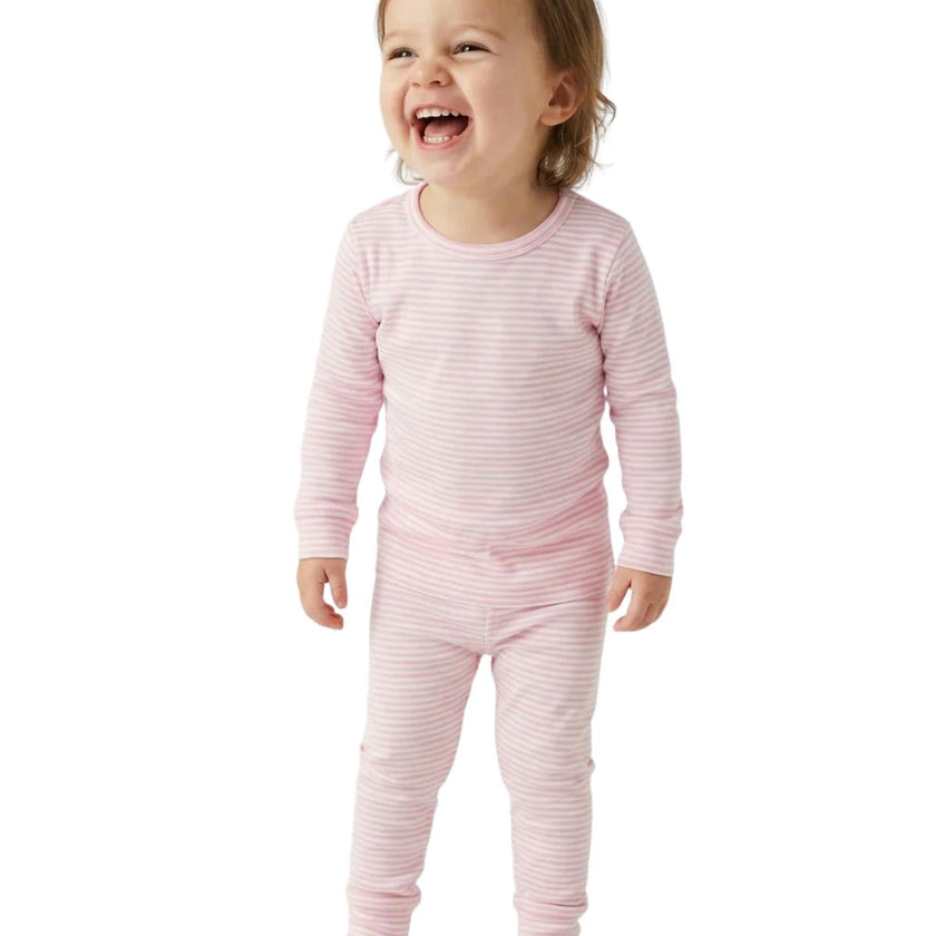 Ballet Stripe Bamboo Toddler Pajama Set