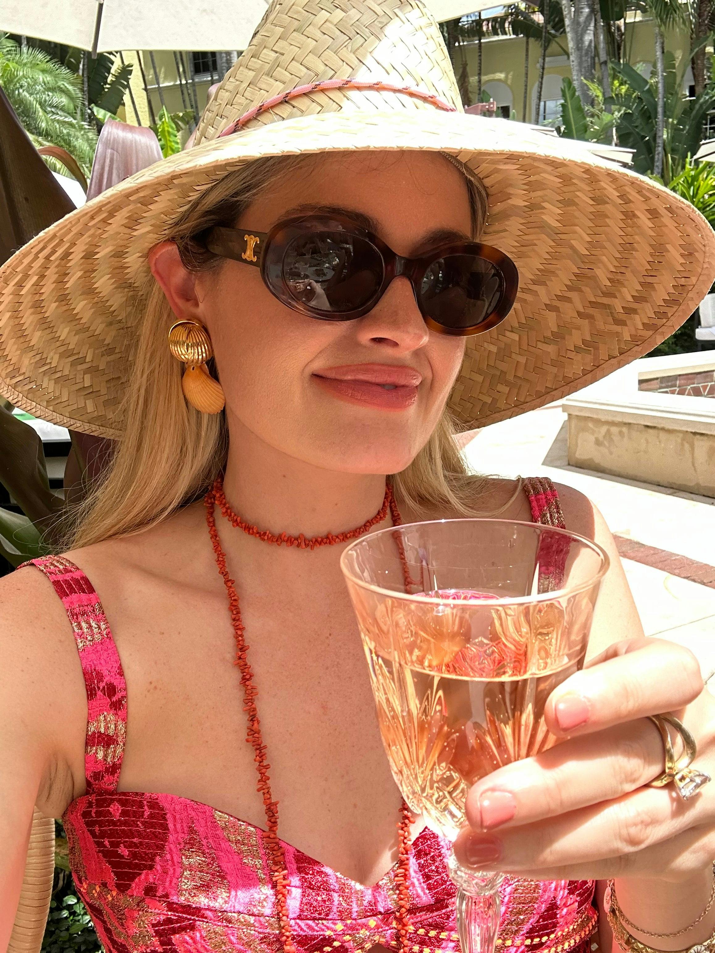 Begonia Sun Hat - Burnt Orange/Rust Wide & Short Grosgrain Ribbon