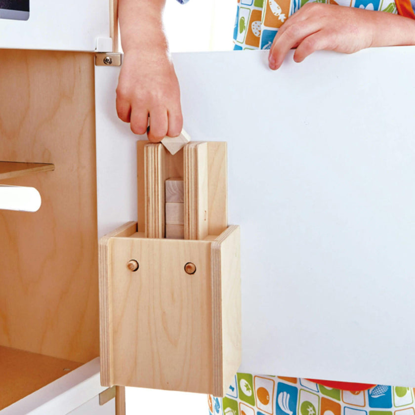 White Kitchen Wooden Fridge-Freezer Dollhouse Accessory