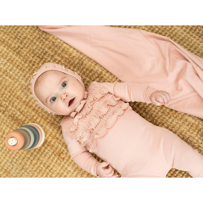 Ruffle Ruched Footie
