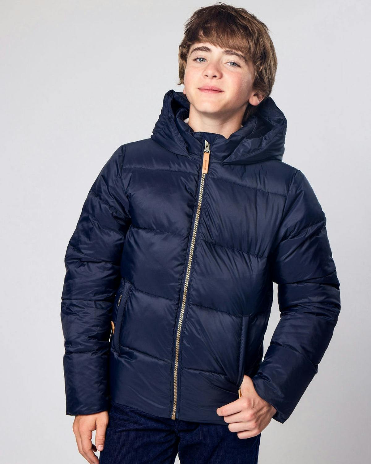 Kids Ultra Puff Coat in Navy Blue