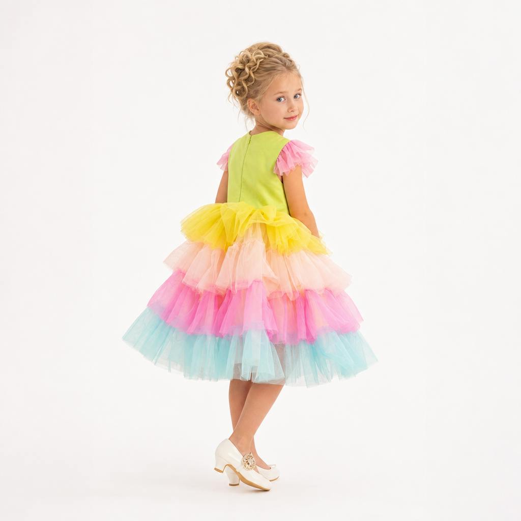 Neon Glow Pastel Princess Dress