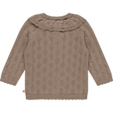 Heart Pointelle Collar Cardigan