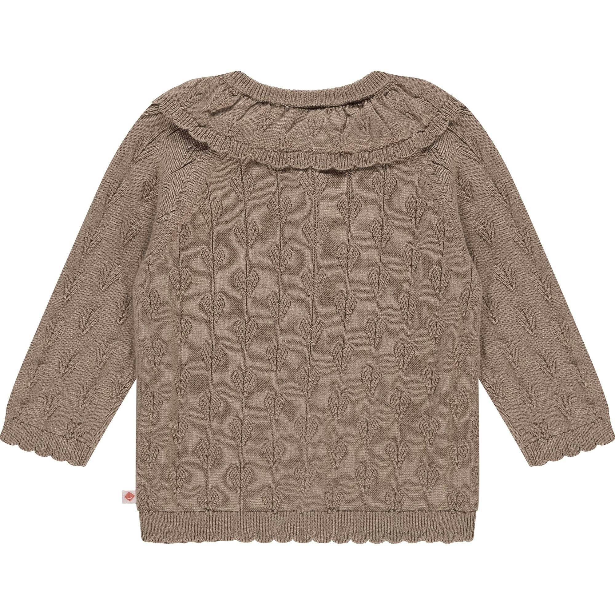 Heart Pointelle Collar Cardigan