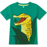 Painterly Croc Graphic Tee, Green