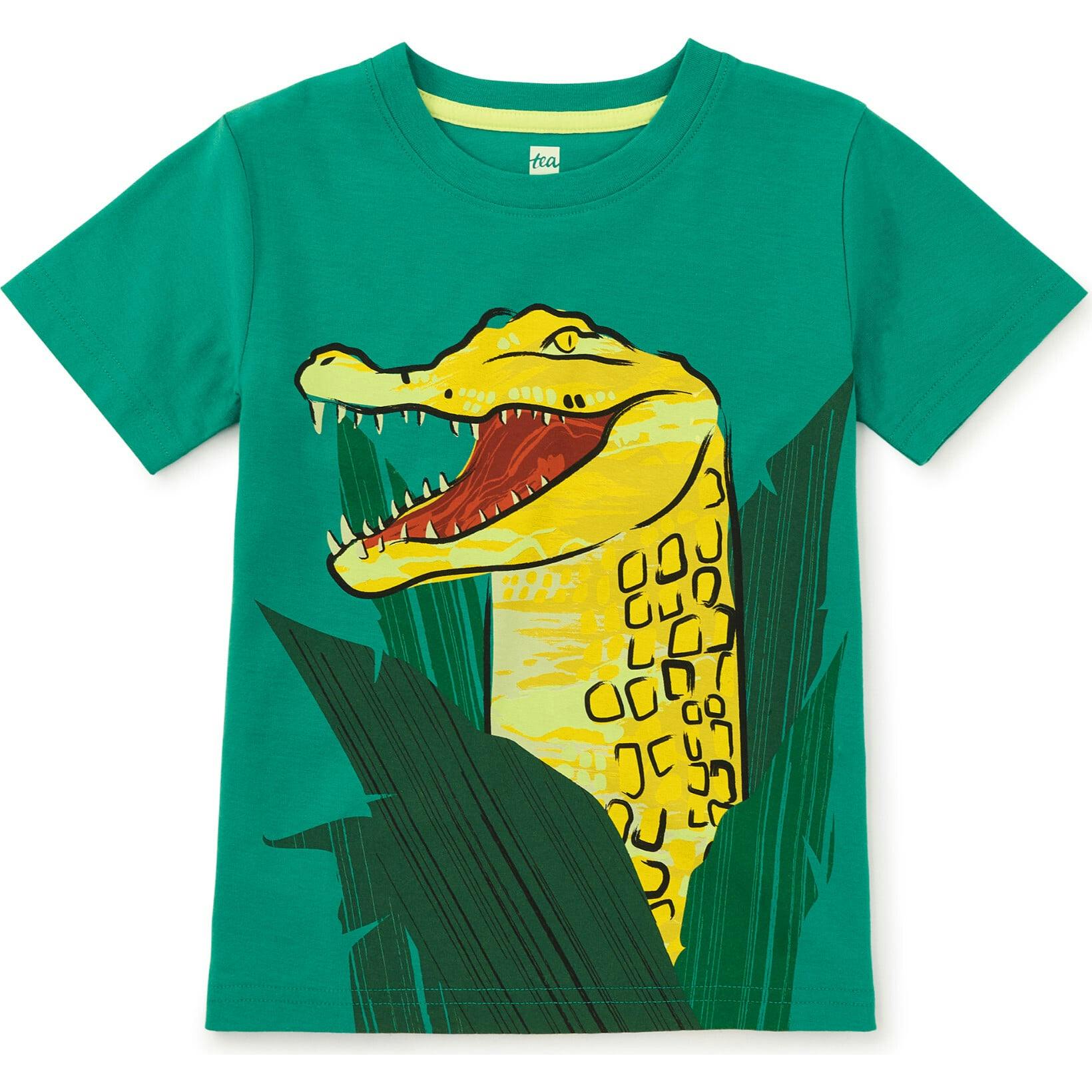 Painterly Croc Graphic Tee, Green