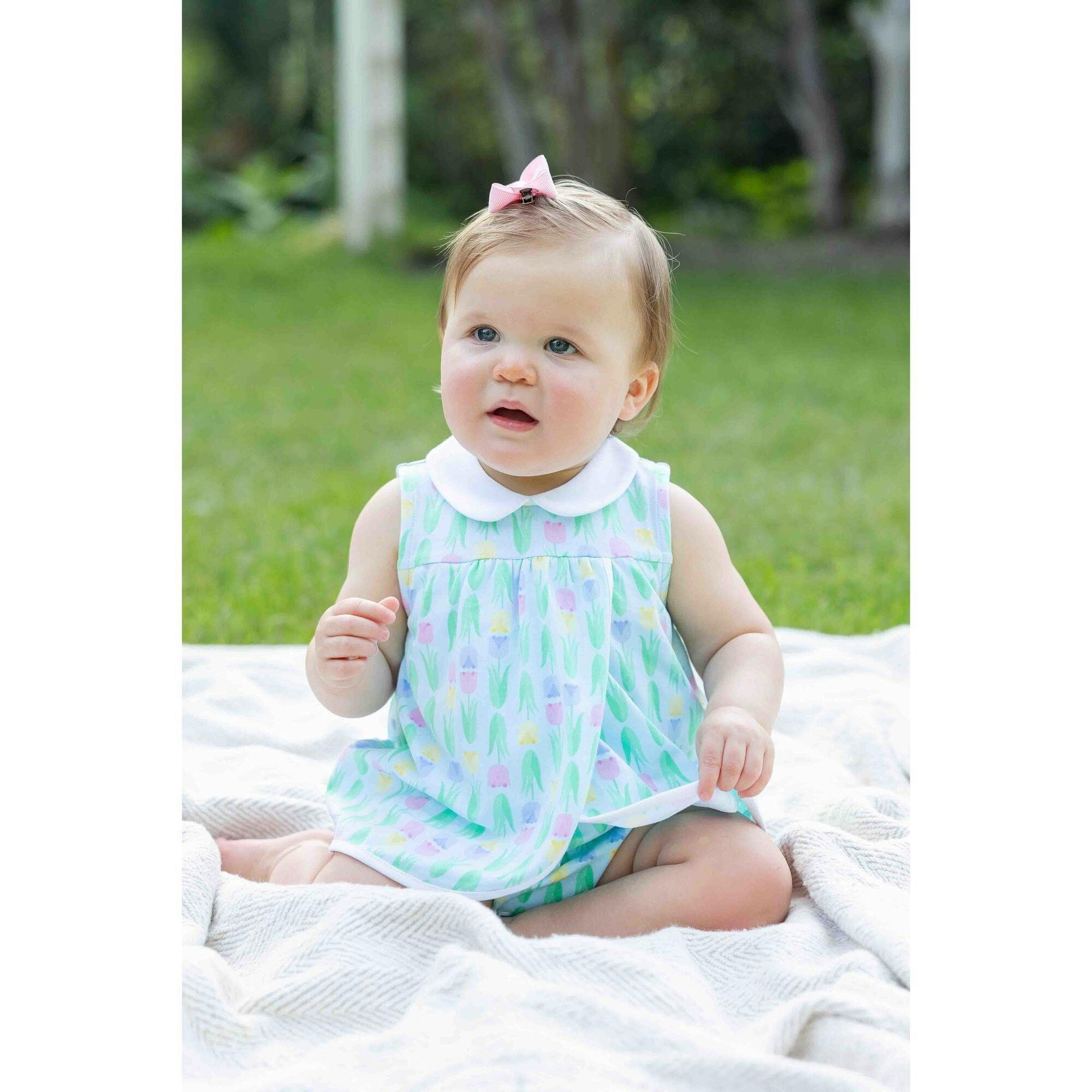 Printed Knit Tulip Romper
