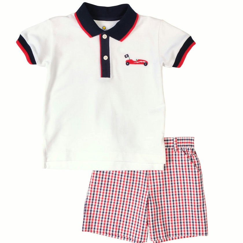 Knit Polo With Derby Car