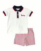 Knit Polo With Derby Car