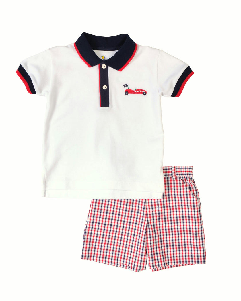 Knit Polo With Derby Car