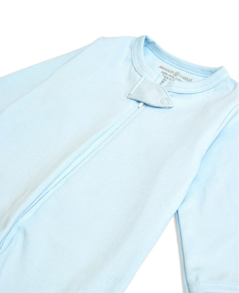 Blue Baby Footie Sleeper | Hypoallergenic Pima Cotton