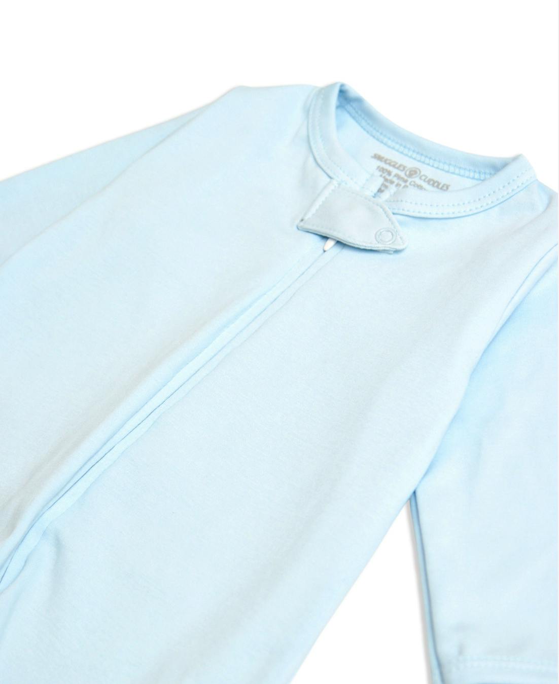 Blue Baby Footie Sleeper | Hypoallergenic Pima Cotton