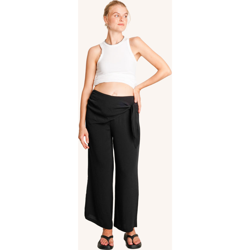 Easy Wrap Maternity Pant, Black