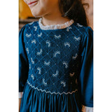 Luna Red Long Sleeve Smocked Dress