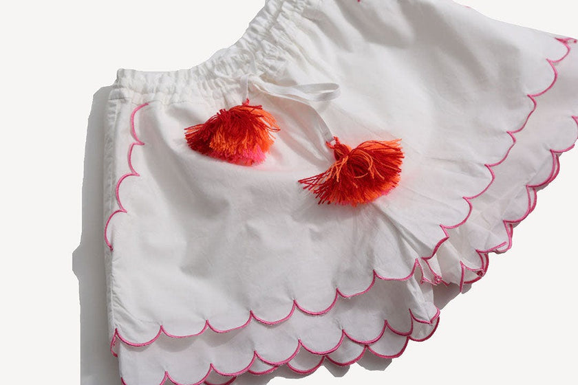 LAUREL SCALLOPED SUMMER SHORTS